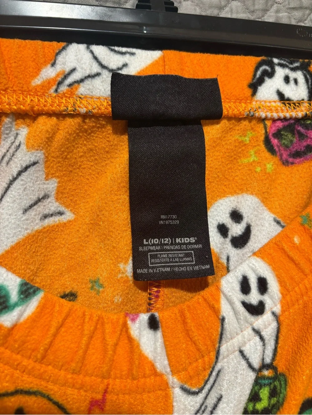 Orange Halloween Ghosts Kids Pajama Pants